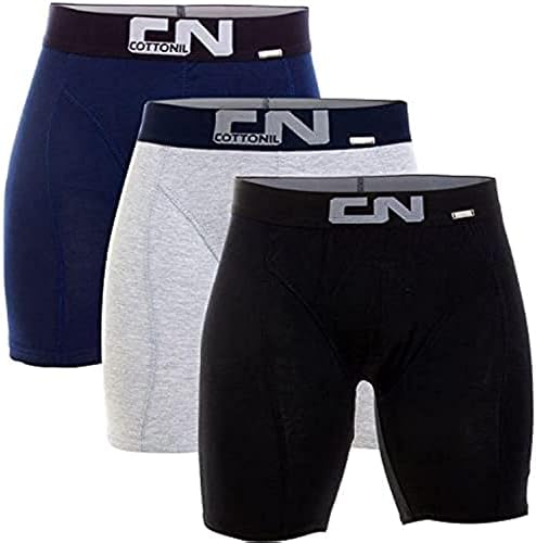 Grey boxer with comfortable elastic waistband